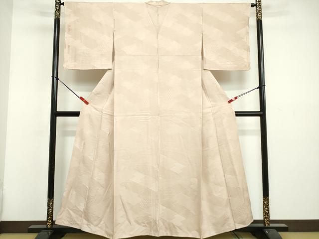 平和屋着物○上質な色無地 松花地紋 薄萌葱色 正絹 逸品 未使用