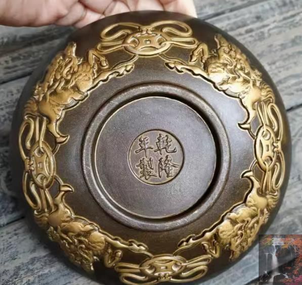 銅細工 金麒麟銅皿 皿 装飾品 工芸品 美術品 置物 銅細工 金麒麟銅皿 皿 装飾品 工芸品 美術品 置物 - メルカリ