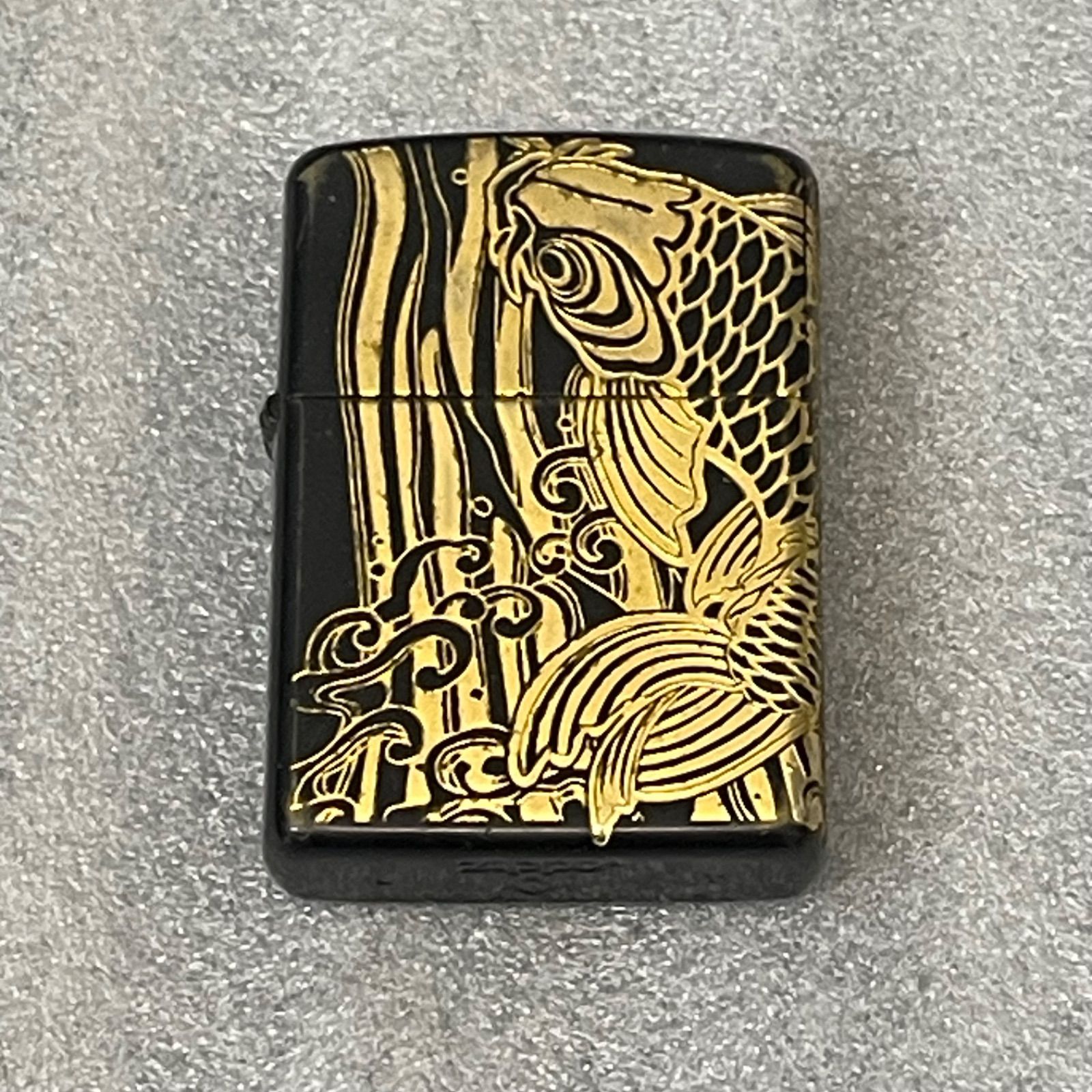 NPA zippo ジッポー 昇鯉 和柄 ブラック×ゴールド 黒 金 ビンテージ