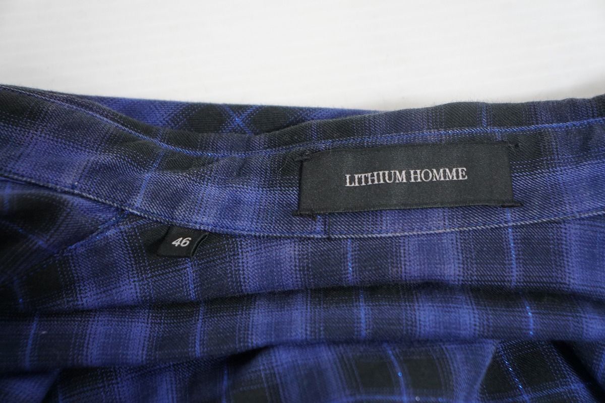 美品 正規 LITHIUM HOMME リチウム オム ウエスタンシャツ 長袖 美品 正規 LITHIUM HOMME リチウム オム ウエスタンシャツ 長袖