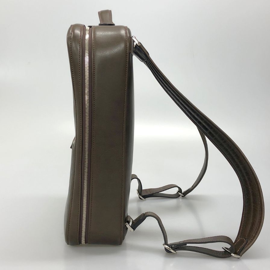 万双　双鞣和地 ビジネスリュック　ダークブラウン 万双】双鞣和地 ビジネスリュック（ダークブラウン）