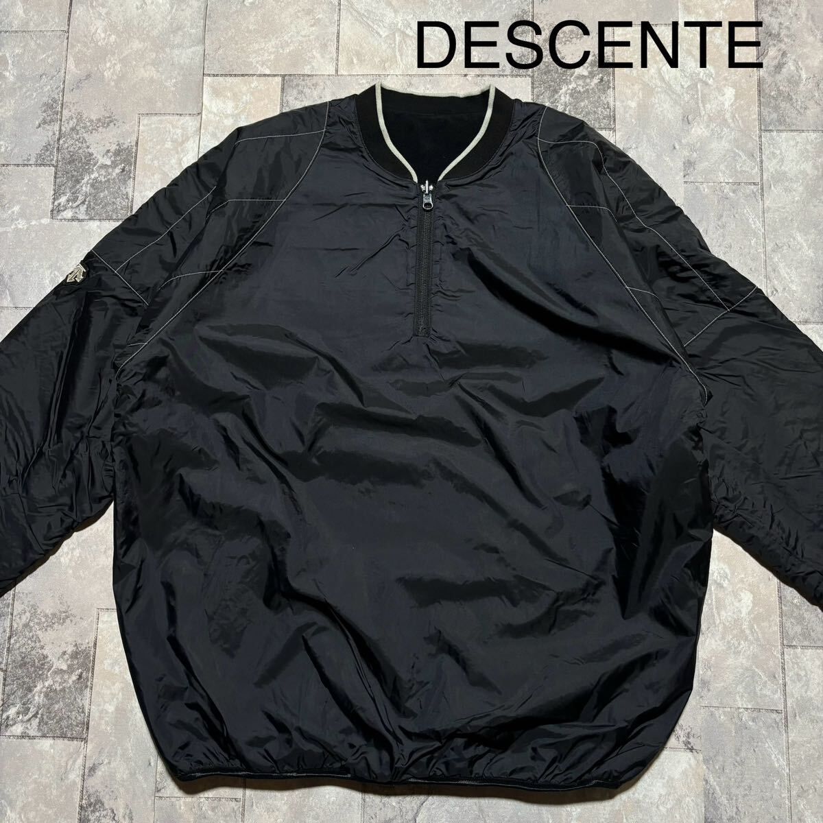 DESCENTE デサント ナイロンジャケット フリース リバーシブル ハーフ 
