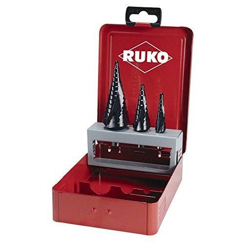 2営業日で発送 ルコ 101026FRUKO 2枚刃スパイラルステップドリルセット 3本組 チタンアルミウム7659504