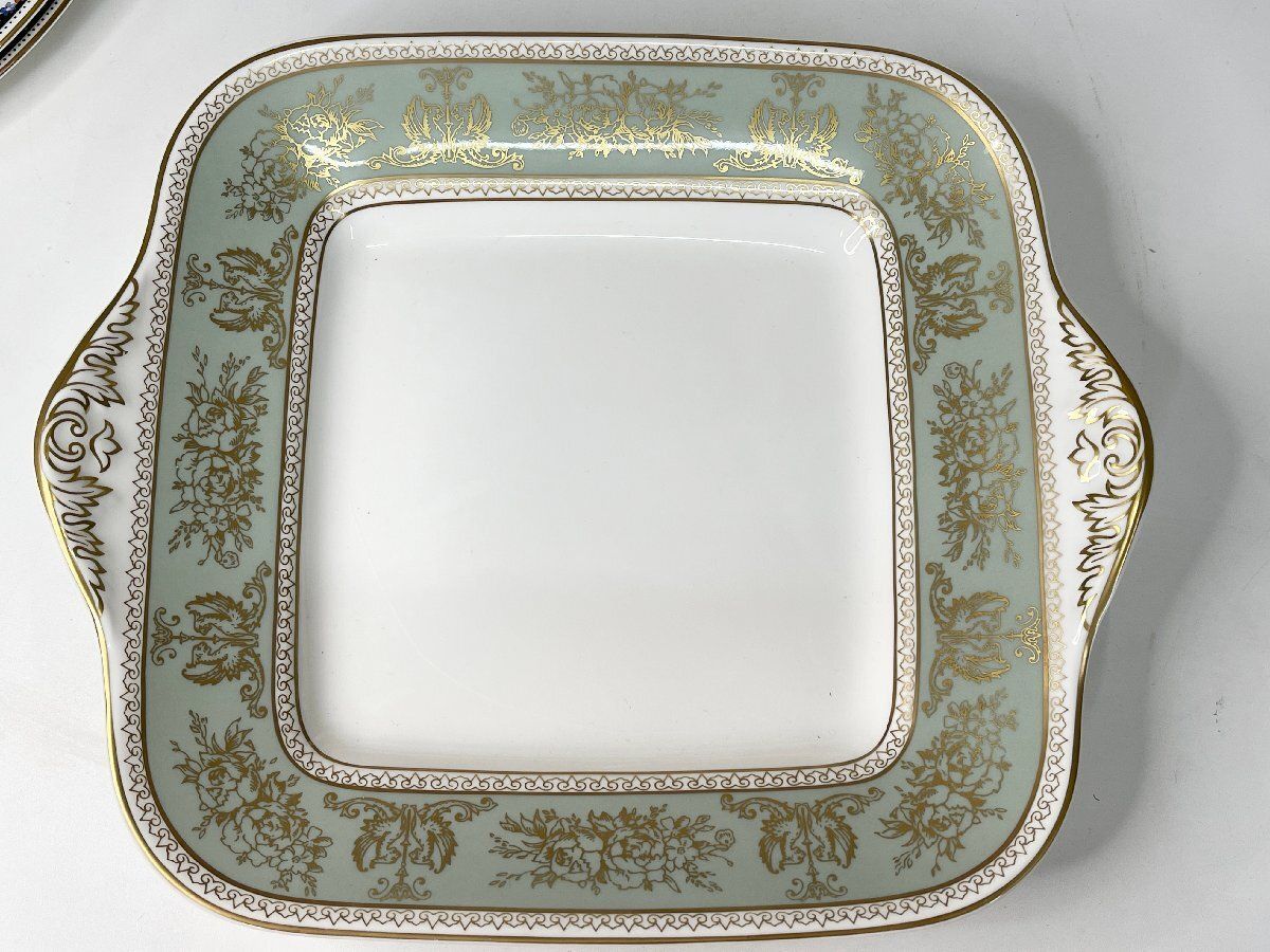 ウェッジウッド WEDGWOOD プレート5枚セット お皿 洋食器 イヤープレート ボーンチャイナ コロンビア セージグリーン オズボーンB 他382