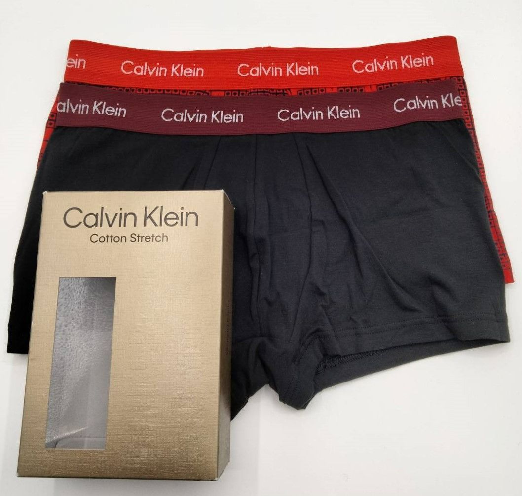 Calvin Klein(カルバンクライン) ローライズボクサーパンツ 黒×レッド