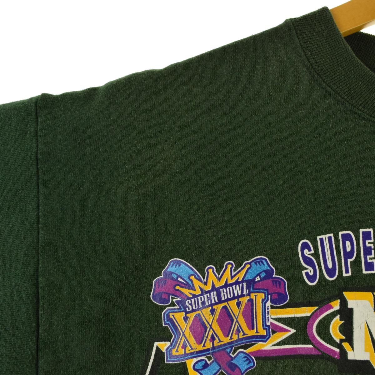 古着 90年代 LOGO7 NFL GREEN BAY PACKERS グリーンベイパッカーズ SUPER BOWL XXXI  プリントスウェットシャツ トレーナー/eaa287041