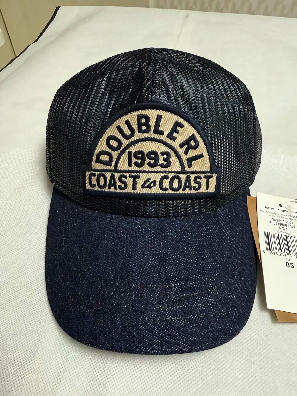 RRL ダブルアールエル トラッカーキャップ ネイビー 新品 RRL ダブルアールエル デニム ビル メッシュ トラッカー