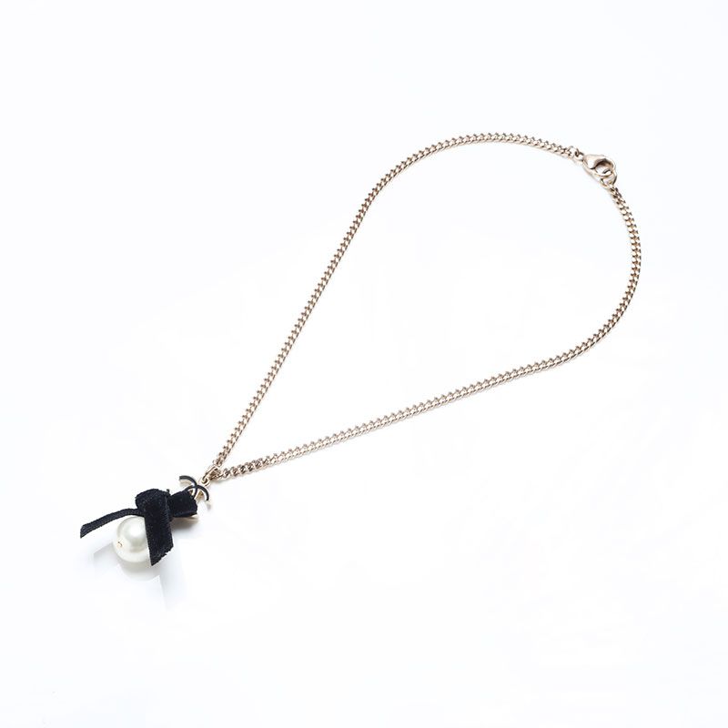 CHANEL シャネル ネックレス 07C ココマーク リボン パール - メルカリ