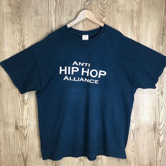 90s VINTAGE ANTI HIP HOP ALLIANCE GOOD DESIGN 両面 プリント T-sh Tシャツ メンズ 2XLサイズ 90年代 ヒップホップ ロック ヴィンテージ ビンテージ ストリート アメカジ 古着 e24060315