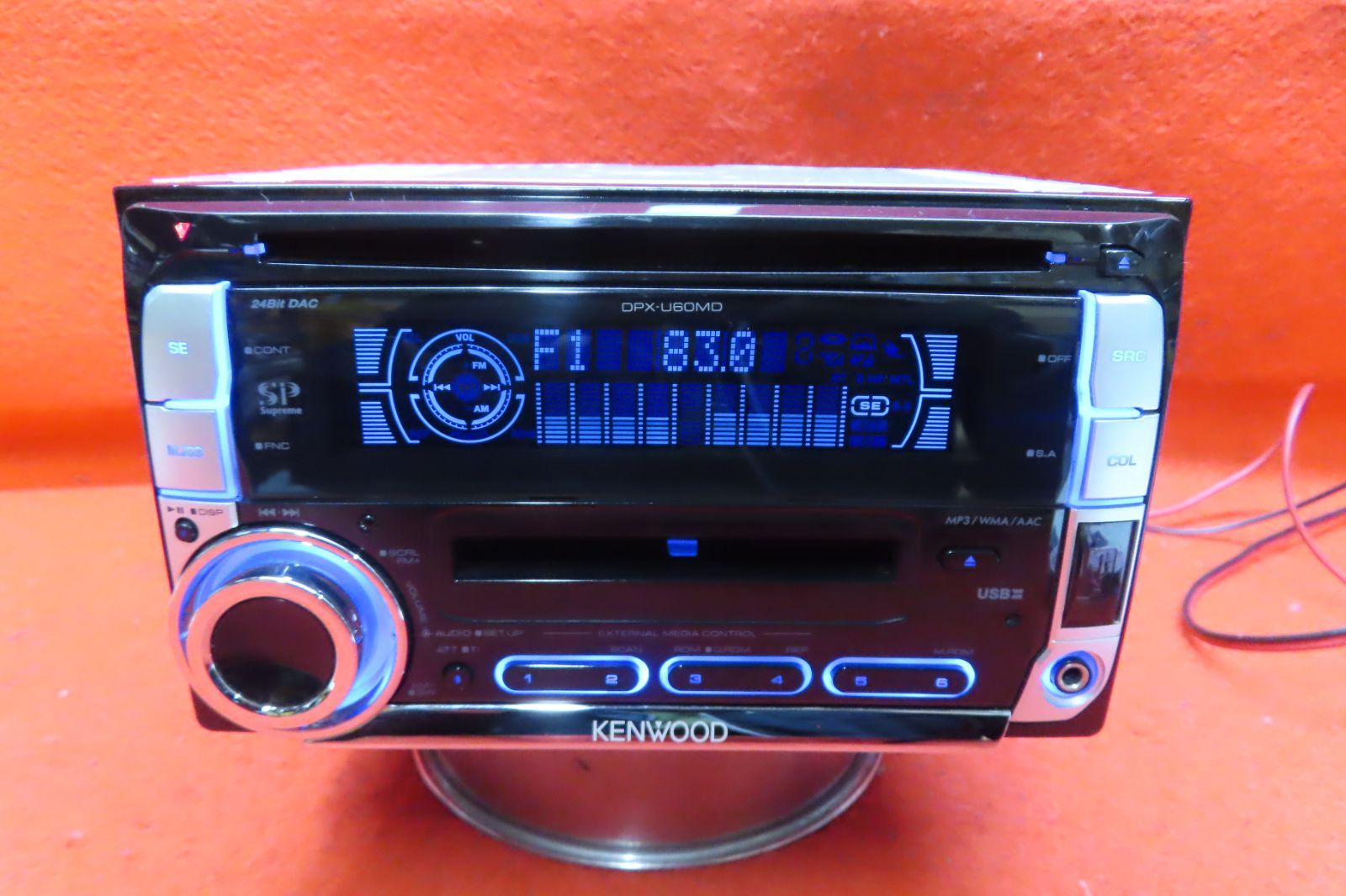 ＊CS1842＊ 付|ケンウッド DPX-U60MD CD MDプレーヤー|デッキ|カーオーディオ AUX 2DIN