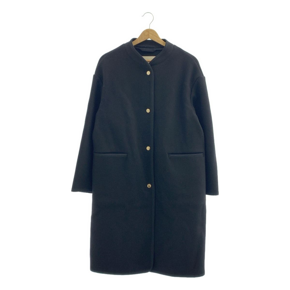 MACKINTOSH | マッキントッシュ | KIRKINNER ノーカラーコート | 6 | ブラック | レディース