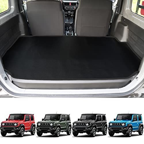 ジムニーダーク黒 ラゲッジマット 新型ジムニー用 JB64W JB74W 撥水 荷台マット 汚れに強い 後部座席 滑り止め ゴム製 耐久性 取付簡単 ブラック