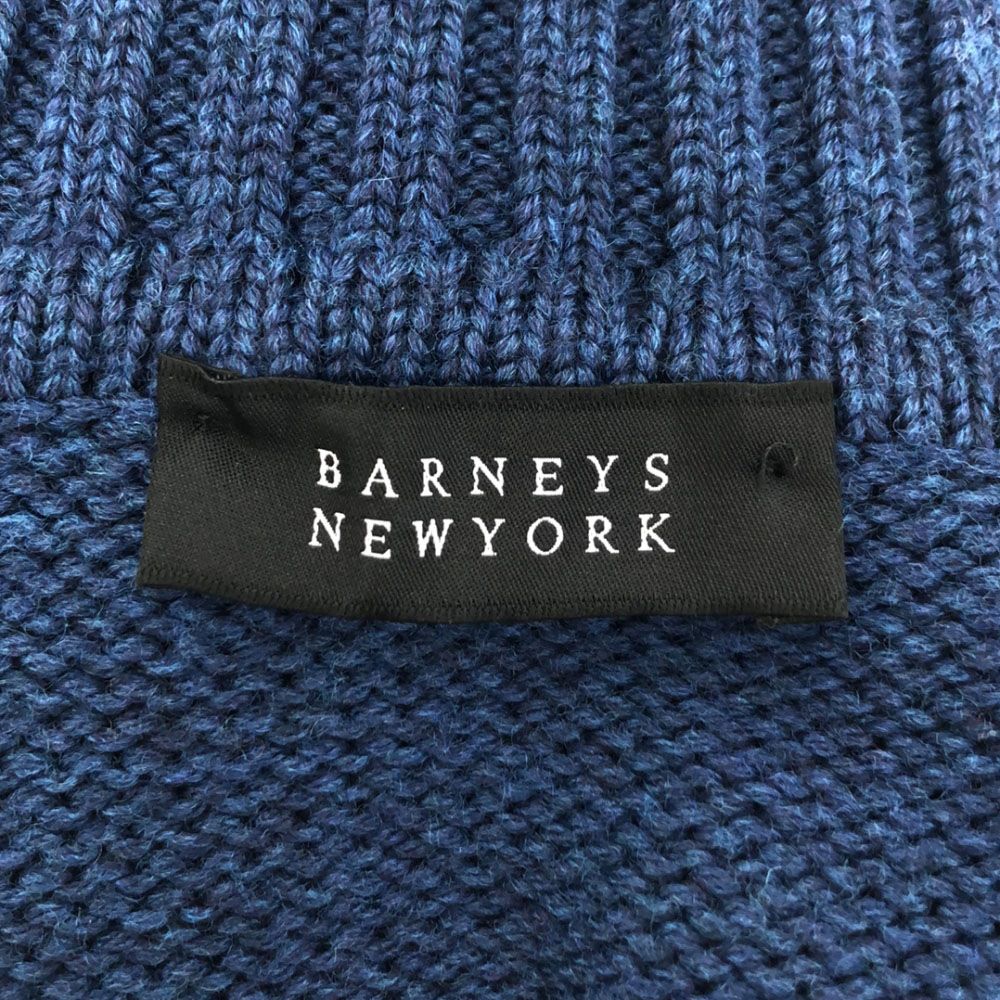 バーニーズニューヨーク イタリア製 ウール ケーブル編み 長袖 タートルネック セーター 48 ブルー BARNEYS NEWYORK ニット メンズ  - メルカリ