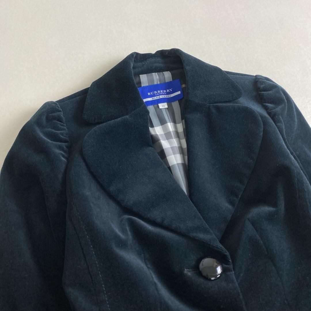 BURBERRY BLUE LABEL】ベルベットジャケットノバチェック