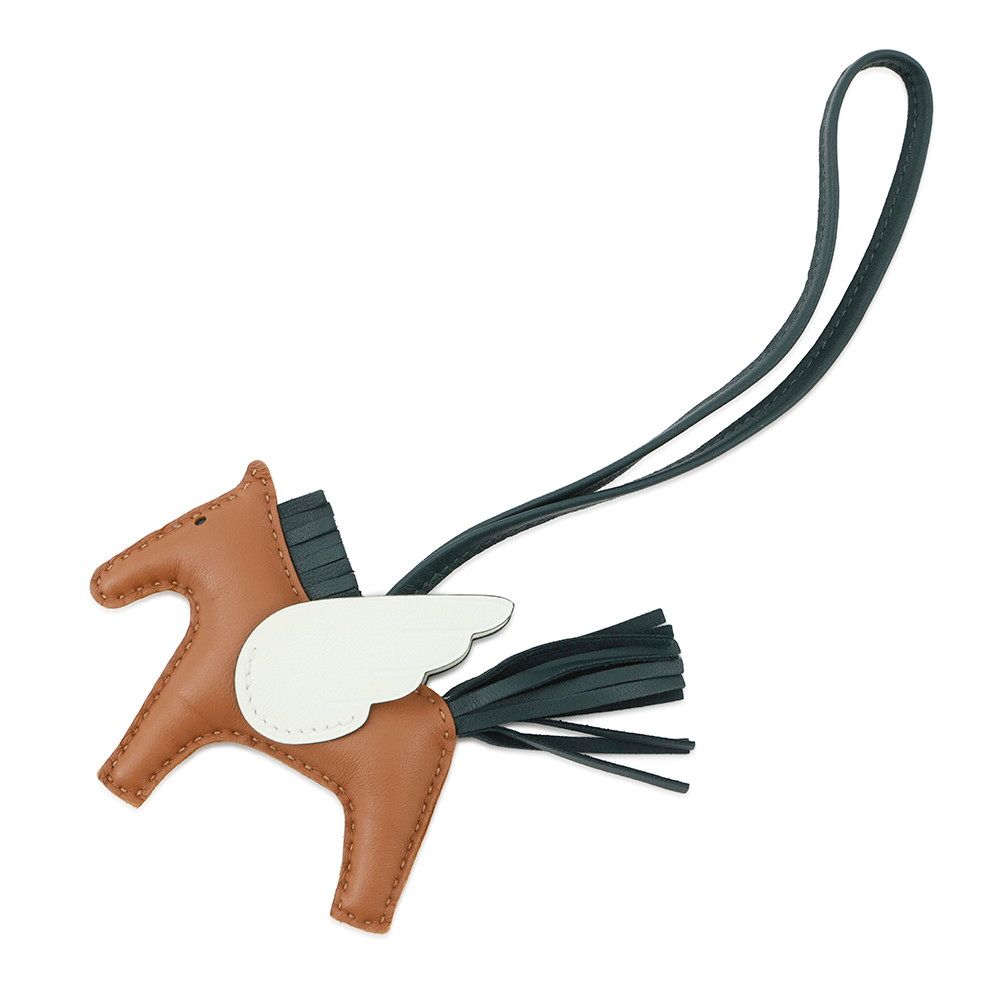 エルメス バッグチャーム ロデオPM ペガサス ゴールド|ヴェールシプレ|ヴェールフィズ ラムスキン B刻印