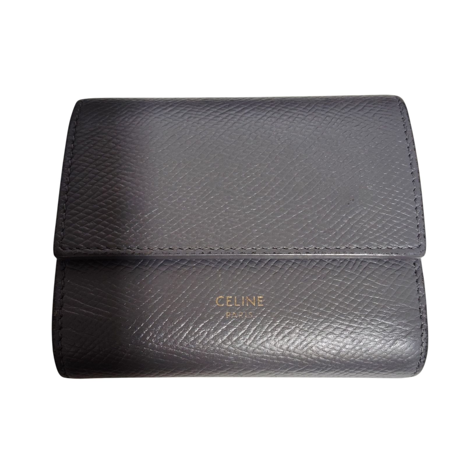 中古品】CELINE スモール スモール トリフォールドウォレット ペブル  