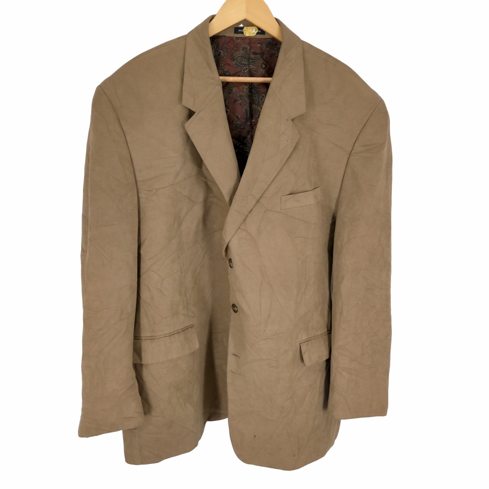 CHAPS スウェードテーラードジャケット チャップスラルフローレン CHAPS RALPH LAUREN 裏地ペイズリー