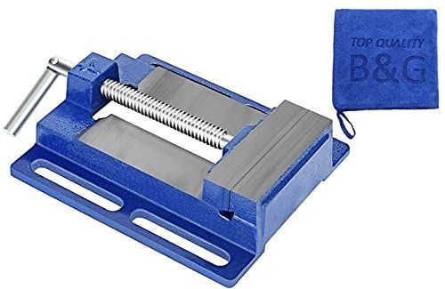 新着商品 口幅 4寸 100mm 青 卓上 平形万力 テーブルバイス DIY 工具 卓上万力 簡単設置 固定 接着 締付け ベタバイス 4インチ