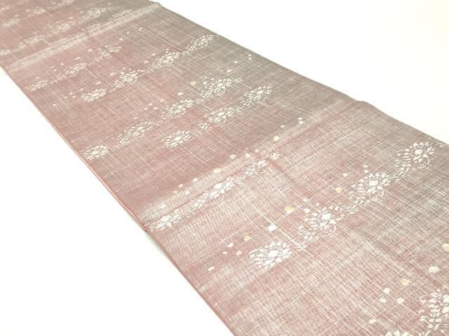 平和屋着物○全通柄袋帯 更紗花文 金銀彩 正絹 逸品 DAAW6953ob