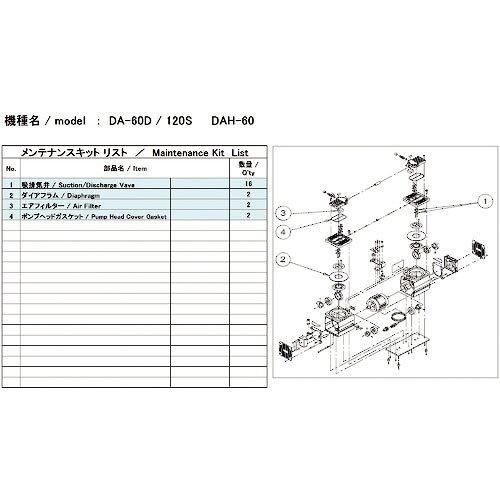 2営業日で発送 アルバック機工 Ulvac Kiko ULVAC DA-60D 120S用メンテナンスキット
