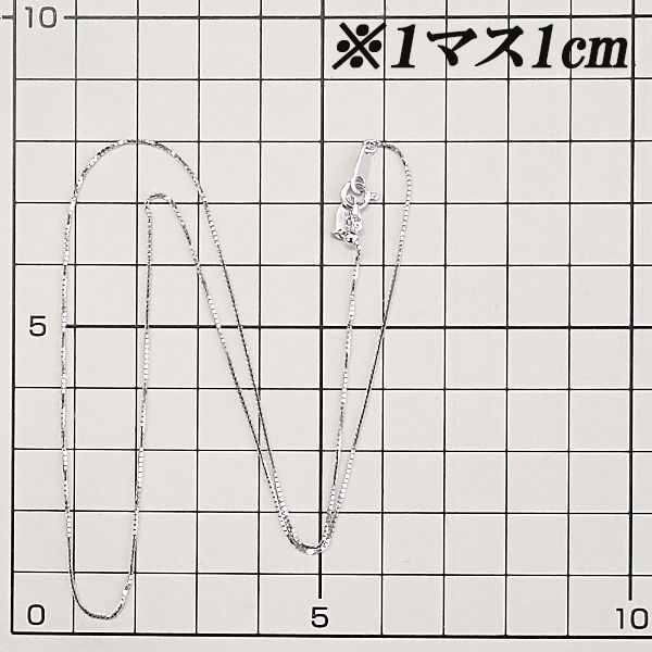 チェーンネックレス K18ホワイトゴールド ベネチアン 45.0cm 地金のみ  