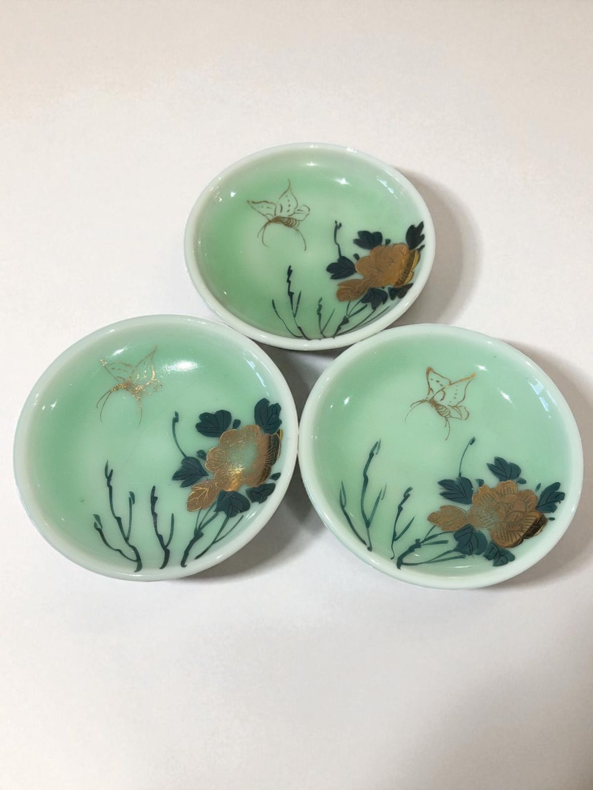 青磁陶器　小鉢５個　古美術品、アンティーク 楽天市場】有田焼 青磁唐草彫小鉢 : 有田焼や心器