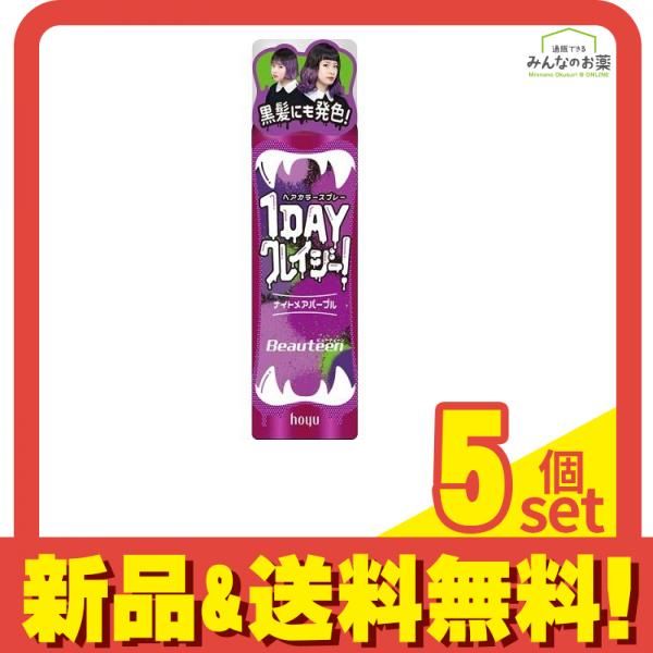 ビューティーン 1DAYクレイジー! ナイトメアパープル 35g 5個セット まとめ売り