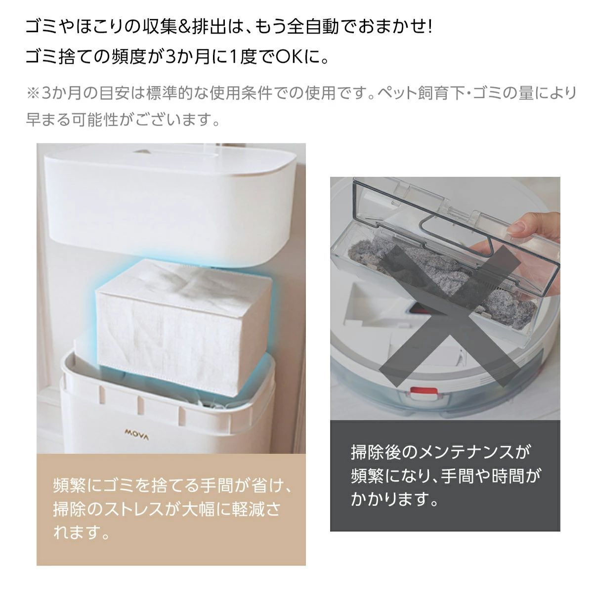 ロボット掃除機 水拭き両用 強力吸引 7000PA 90日間自動ゴミ収集 4L大