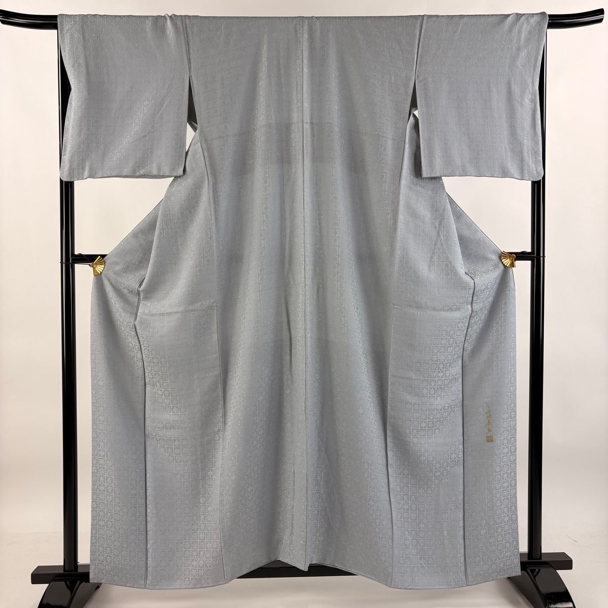 小紋 未使用 正絹 友禅作家 千地泰弘作 身丈163cm 裄丈65.5cm 小紋 未