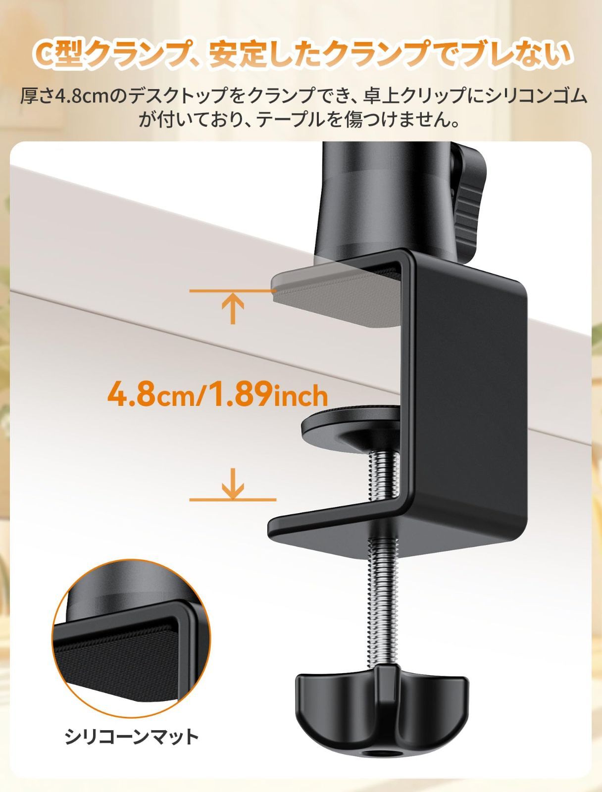 2kg耐荷重 アルミ製 安定性 自由調節 ボール雲台360度回転 収納快適 1 4ネジ付き 省スペース 4段階伸縮式アーム 109cm スマホスタンド 撮影スタンド アーム 卓上 俯瞰撮影 LEDライト マイク Webカメラに対応 デスクカメラスタン WWW_GEBZETESISAT_COM_TR