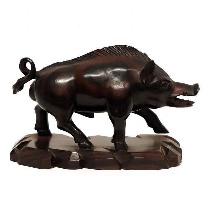木製・猪・いのしし・置物・No.190805-33・梱包サイズ60 - メルカリ