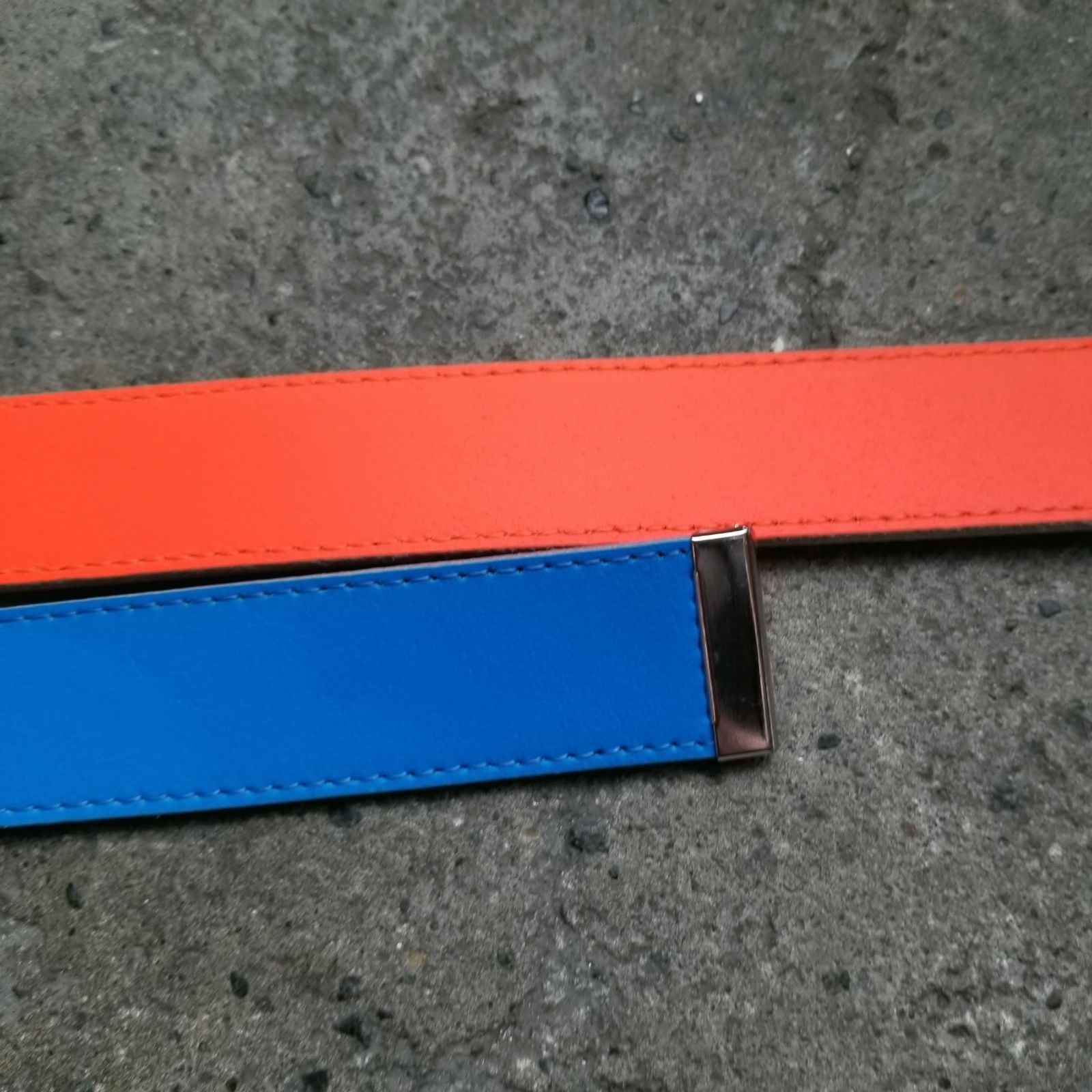  Wallet COMME des GARCONS Super Fluo Belt BLUE ORANGE ウォレット コムデギャルソン ガチャベルト ブルー オレンジ フランス製 ベルト 小物