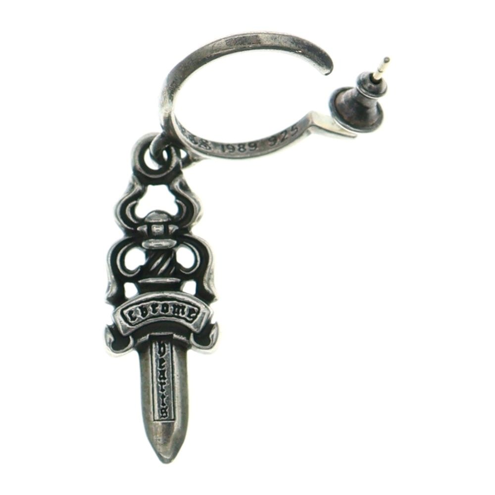 CHROME HEARTS クロムハーツ No5 DAGGER 5 ダガーフープ ピアス シルバー BCA106