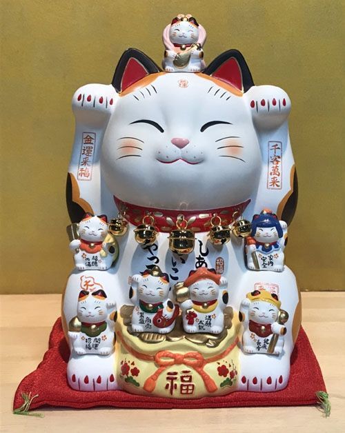 七福神招き猫貯金箱 楽天市場】招き猫七福神（小） 楽ギフ_包装 まねきねこ 陶器