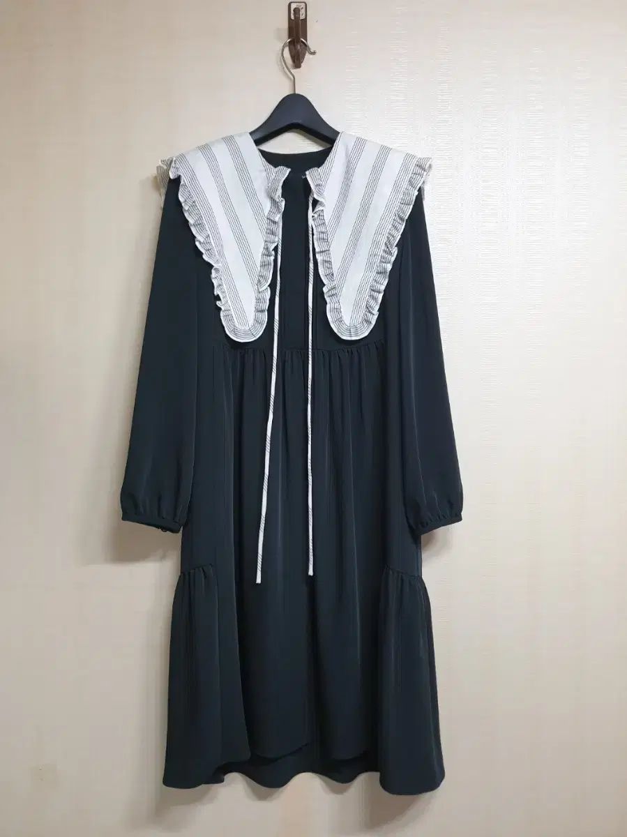 LUCKY CHOUETTE ラッキーシュエトゥ ストライプ セーラー ワンピース 36
