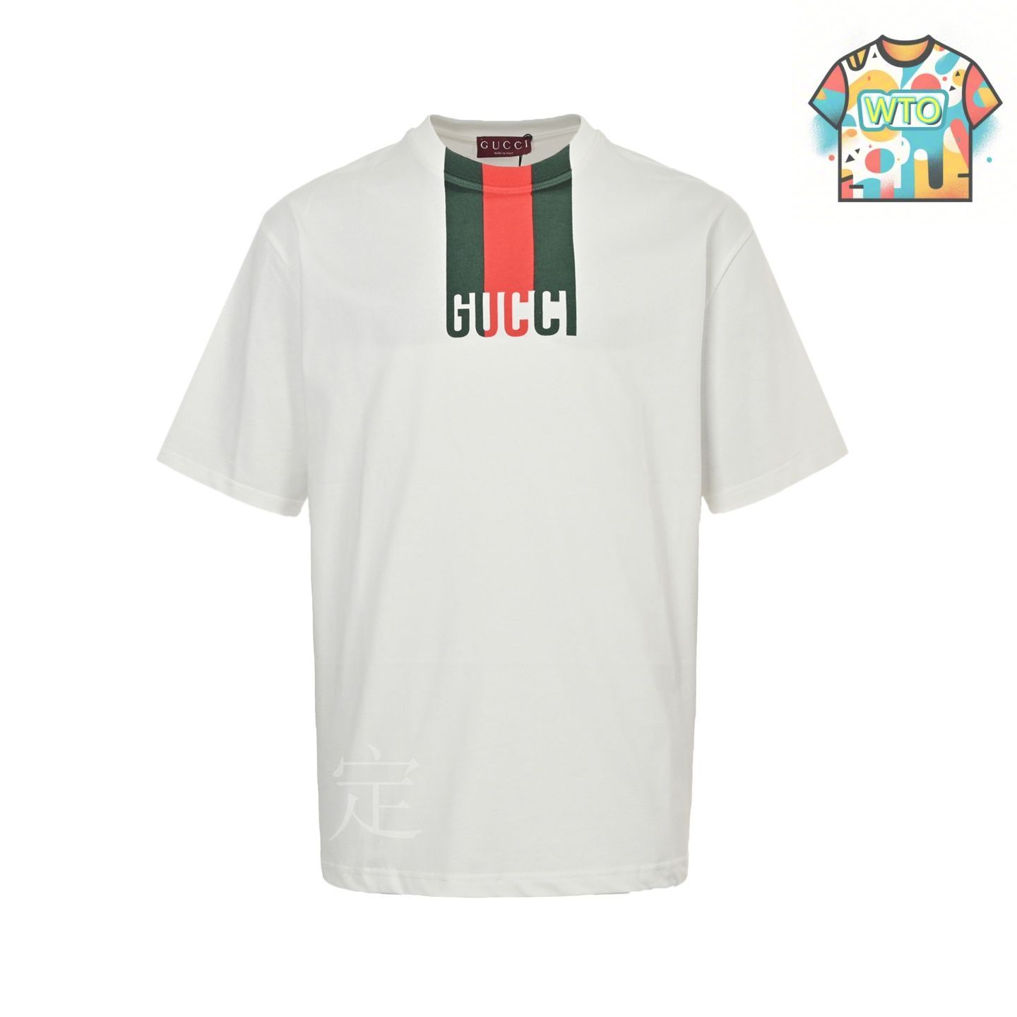 今日WTO】Gucci 2025SS 紅緑ストライプロゴ T シャツ-HA01