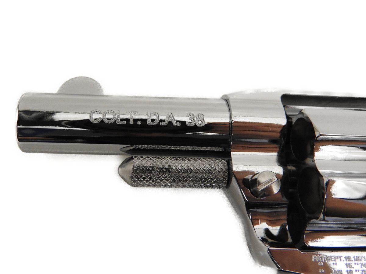 HWS コルト ライトニング オールシルバー シェリフズ 2.5インチ 発火式 モデルガン カートリッジ5発付