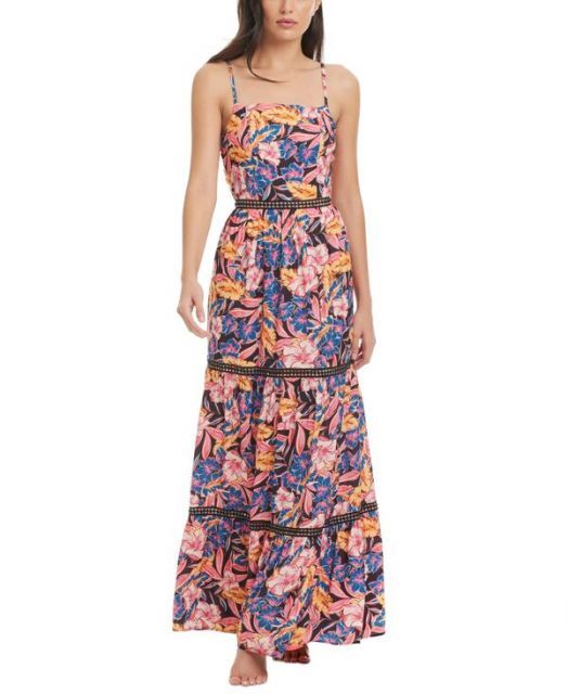 送料無料 レッドカーター レディース ワンピース トップス Women s Tie Back Maxi Dress Cover-Up Ballerina Pink Multi