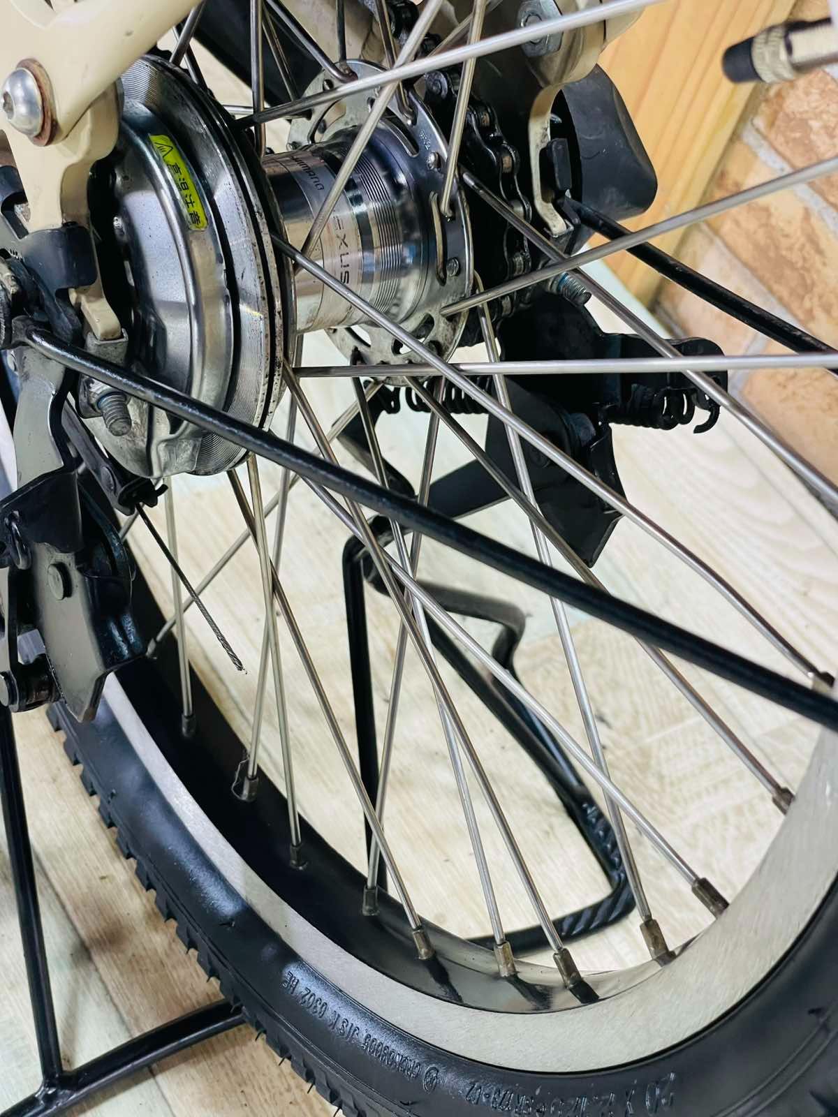 モデル クリーム系 12.3AHバッテリー ビッケ 大容量バッテリー ブリヂストン 電動アシスト自転車 子供乗せ 20インチ BIKKE 完成車 H2842 BRIGHTFACE_UK