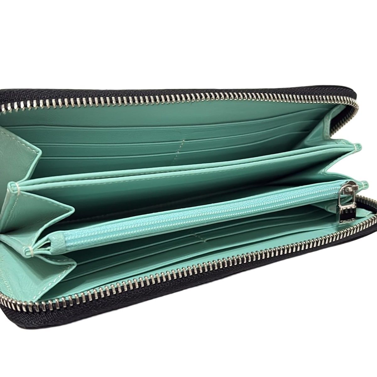 TIFFANY&Co.(ティファニー) 長財布 - 黒 ラウンドファスナー