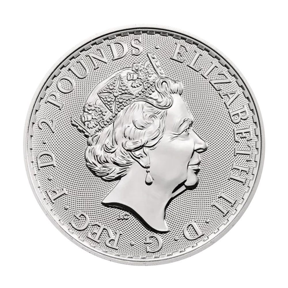 イギリス 2020 エリザベス2世 ブリタニア 2ポンド 1オンス 銀貨