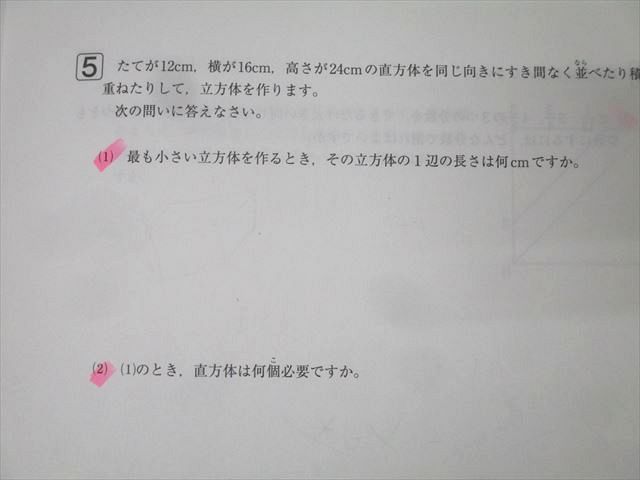 SAPIX サピックス 5年 1/3/7月度復習テスト 国語/算数/理科/社会