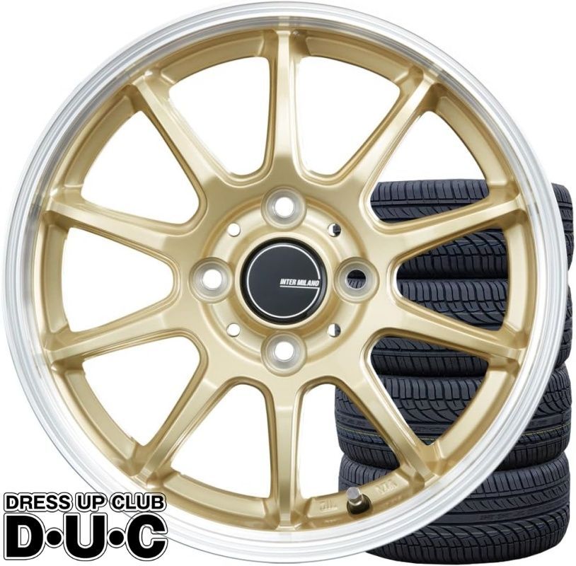 軽用15インチホイールタイヤセット INFINITY|インフィニティF10 GL|RP ゴールドリムポリ 165|55R15 165|50R15 安心JAWA加盟ホイール