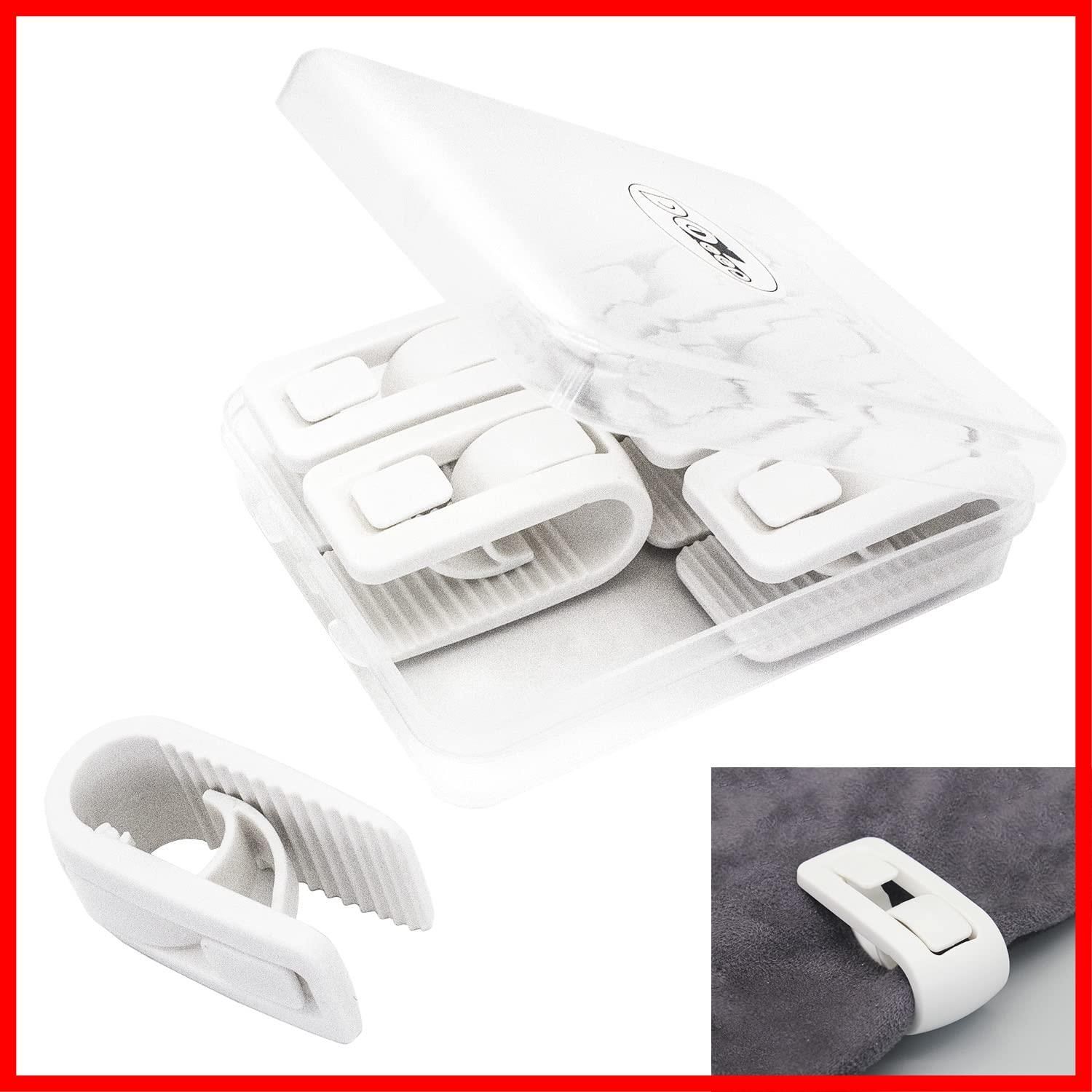 軽量でコンパクト セット 滑り止め 布団を傷めません 布団 毛布 固定器 プラスチック製 ピンク クリップ 1ケース 入 ホワイト