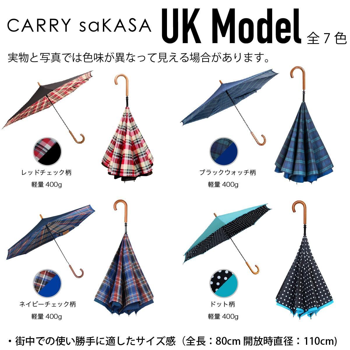 色: ブルードット柄】CARRY saKASA キャリーサカサ UK Mode - メルカリ