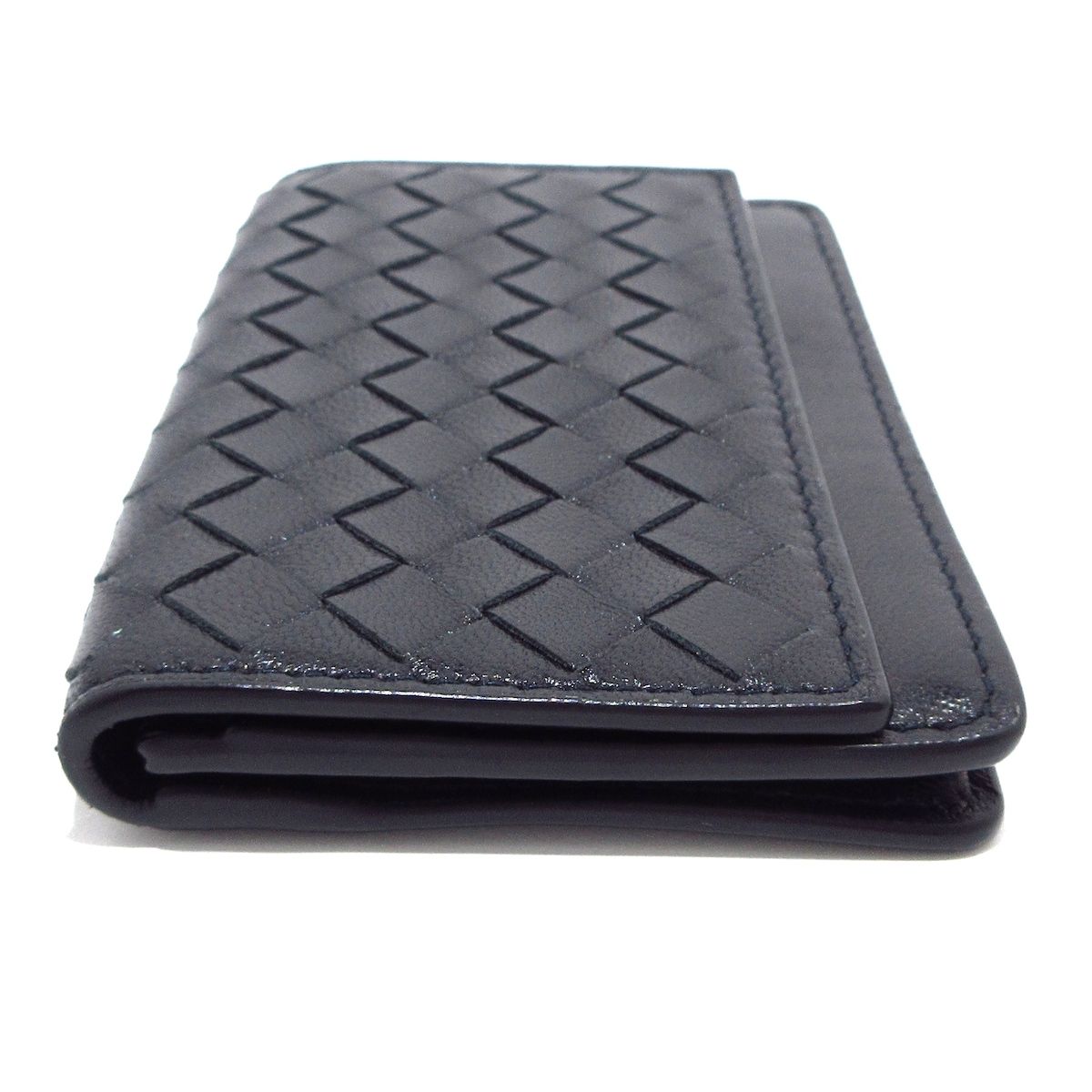 【Tony】ボッテガヴェネタ　 名刺入れ　黒　レザー BOTTEGA VENETA(ボッテガヴェネタ) 名刺入れ イントレチャート