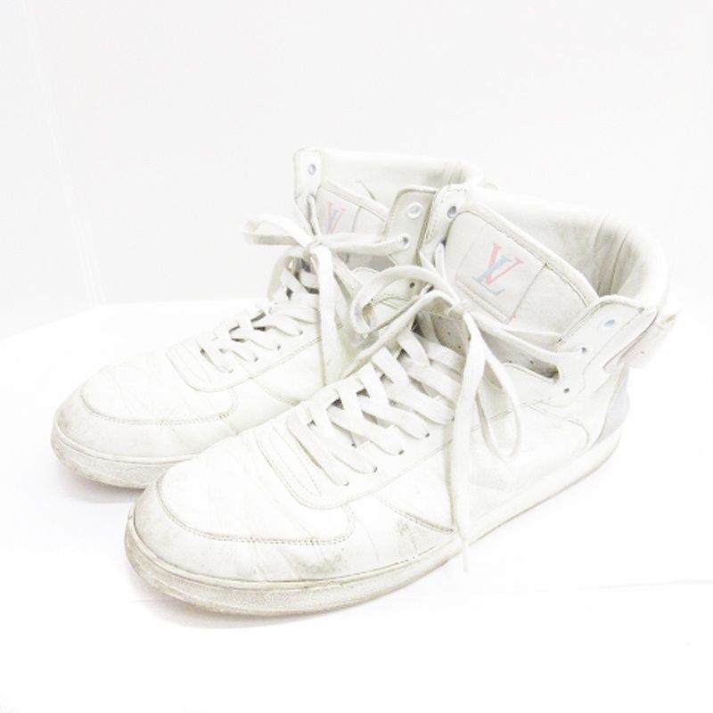 ルイヴィトン リヴォリライン ハイカット スニーカー ホワイト 7.5 27cm