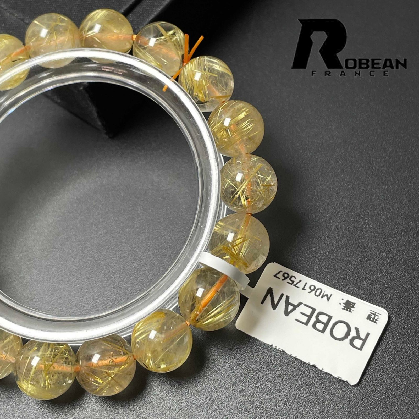 限定一点】 逸品 EU製 ☆ROBEAN・太陽花タイチンルチル☆黄金針水晶 金