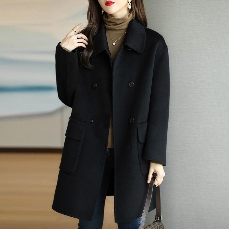 Lois CRAYON ロイスクレヨン ノーカラー ダッフル ロング コート M Lois CRAYON ロイスクレヨン ノーカラー ダッフル ロング コート M