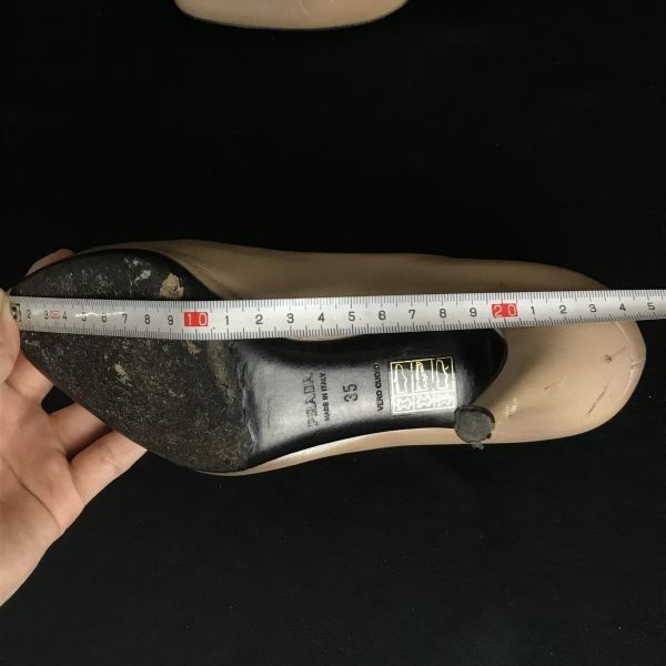 イタリア製☆プラダ/PRADA☆ハイヒール/ストラップパンプス【35/22.5  